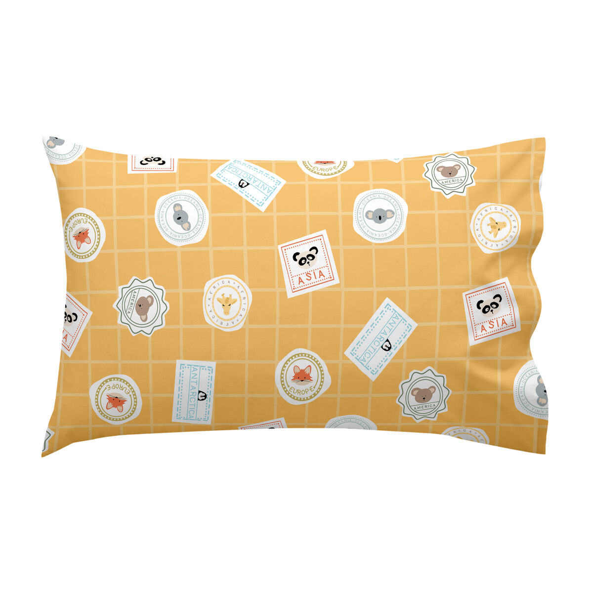 Set di copripiumino HappyFriday Mr Fox World trip Multicolore Culla Neonato 2 Pezzi